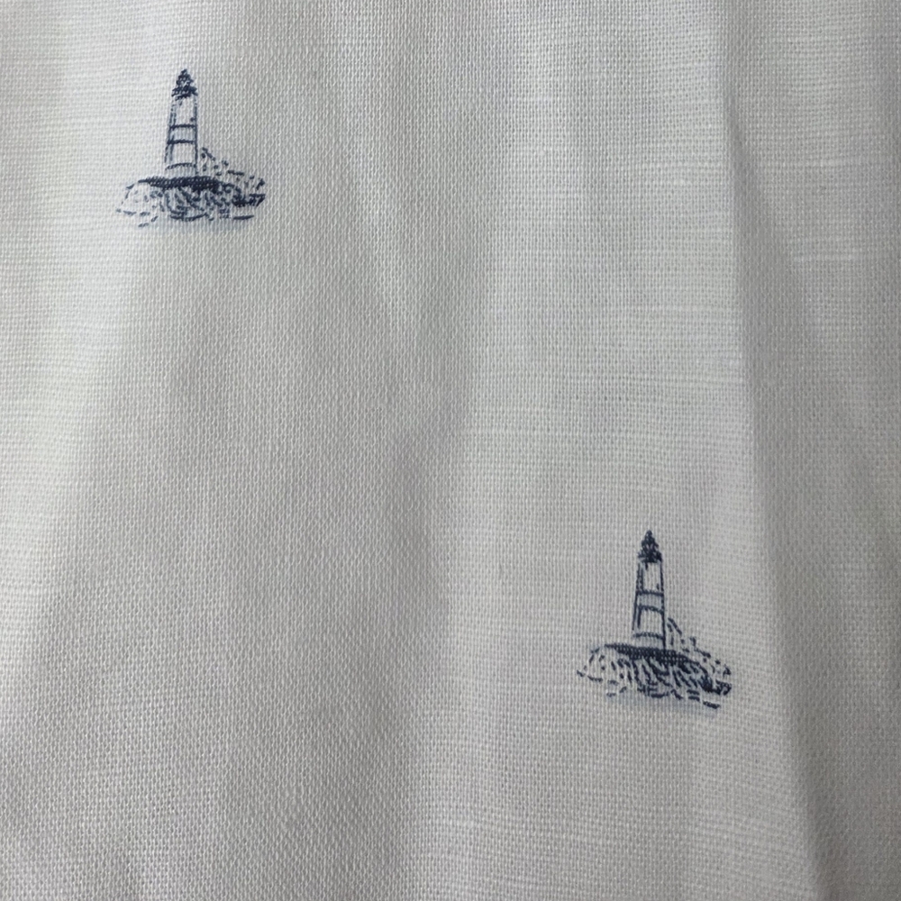 Banana Republic Men's White Shirt with Blue Accents Size M - Picture 5 of 10